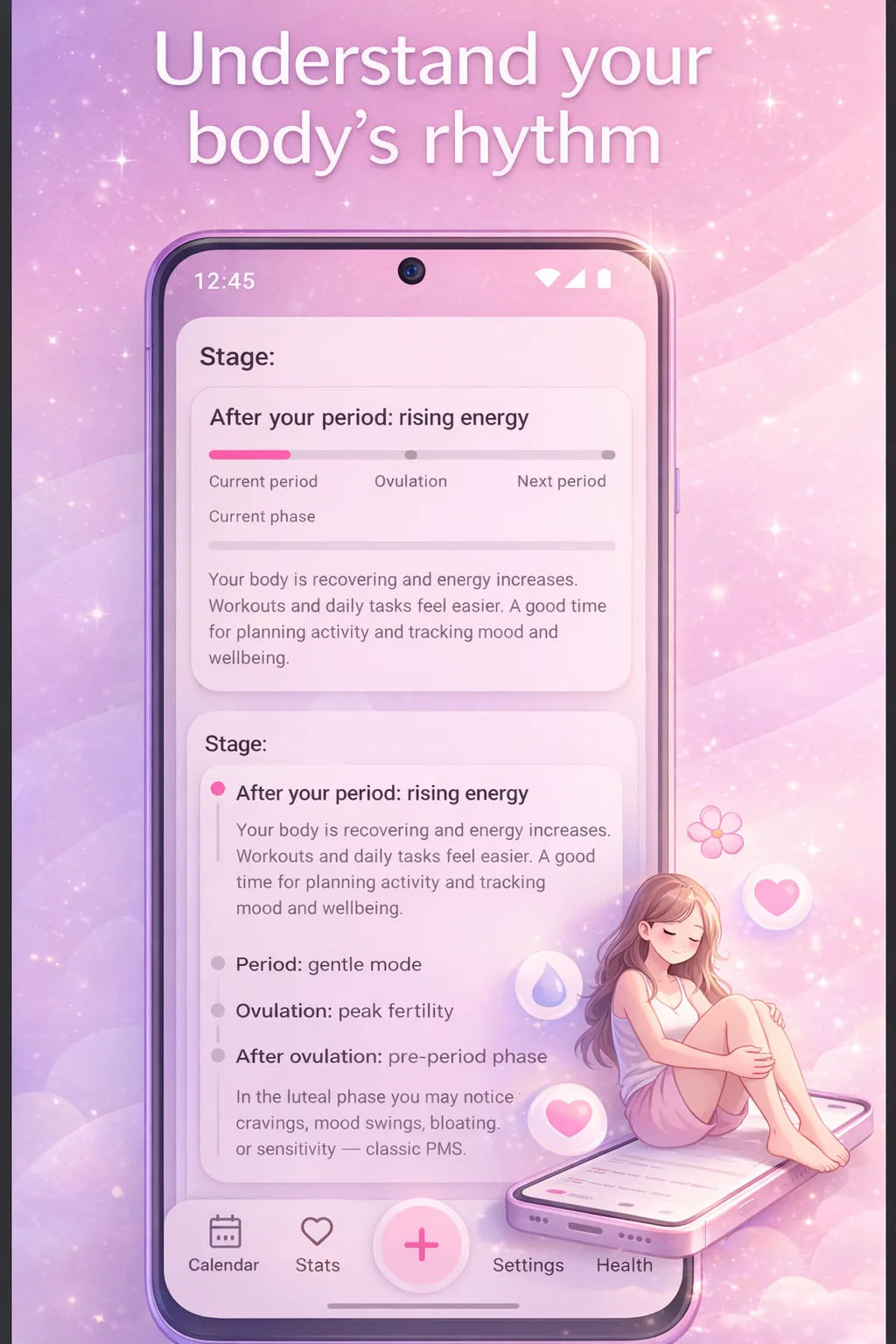 RosyCycle app screenshot 2